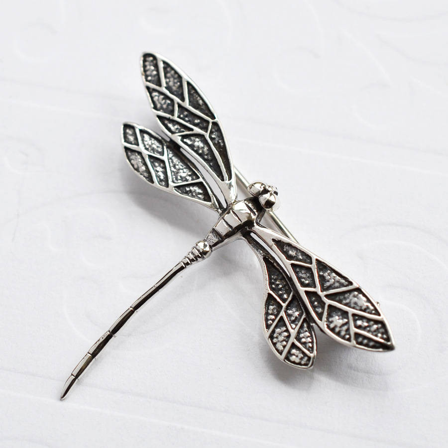 Brooches Silver
 Sterling Silver Dragonfly Brooch By Martha Jackson