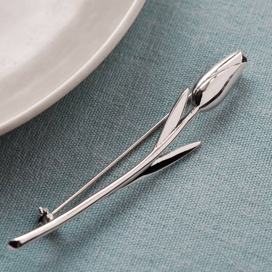 Brooches Silver
 Sterling Silver Tulip Brooch By Martha Jackson Sterling