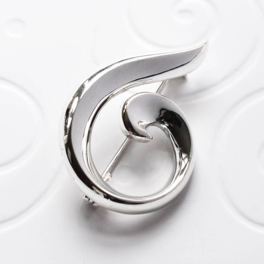 Brooches Silver
 sterling silver spiral brooch by martha jackson sterling