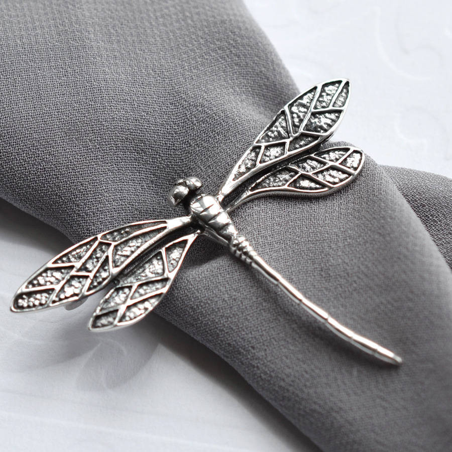 Brooches Silver
 Sterling Silver Dragonfly Brooch By Martha Jackson