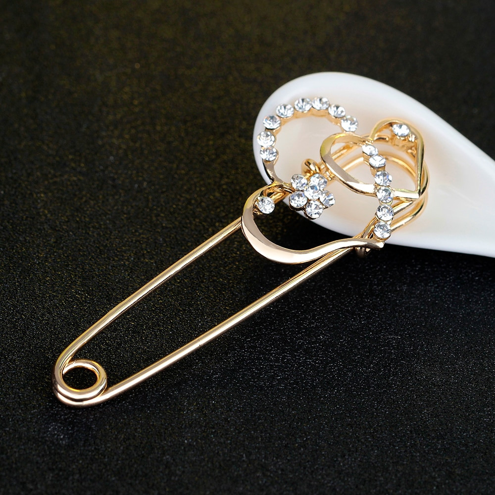 Brooches Style
 12 style Latest Safety Pins Gold Brooch Fashion Jewelry