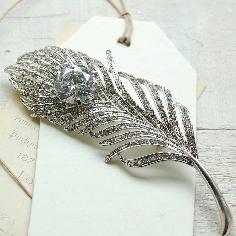 Brooches Style
 vintage style feather brooch by highland angel