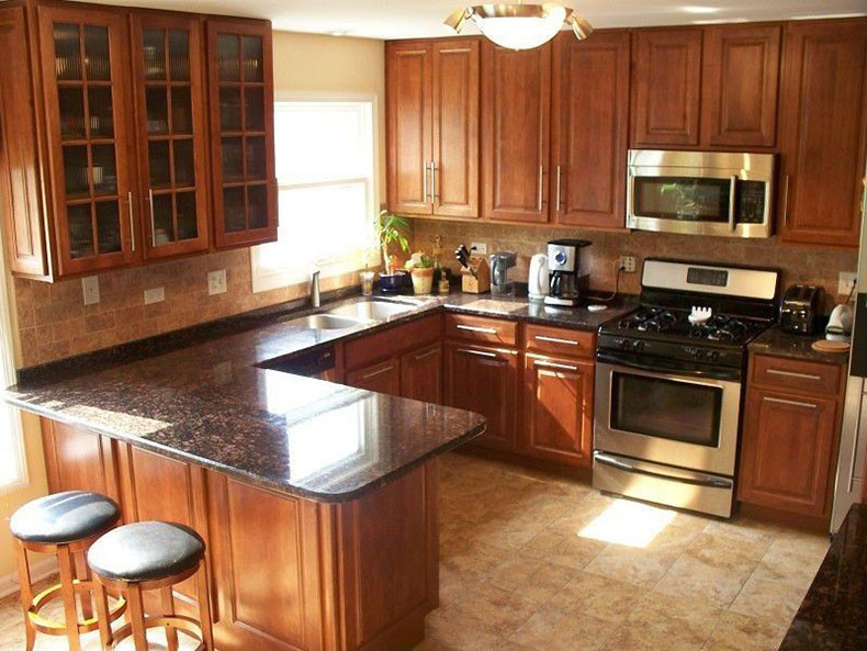 Brown Countertop Kitchen
 Tan Brown Granite Countertops Cost Pros and Cons