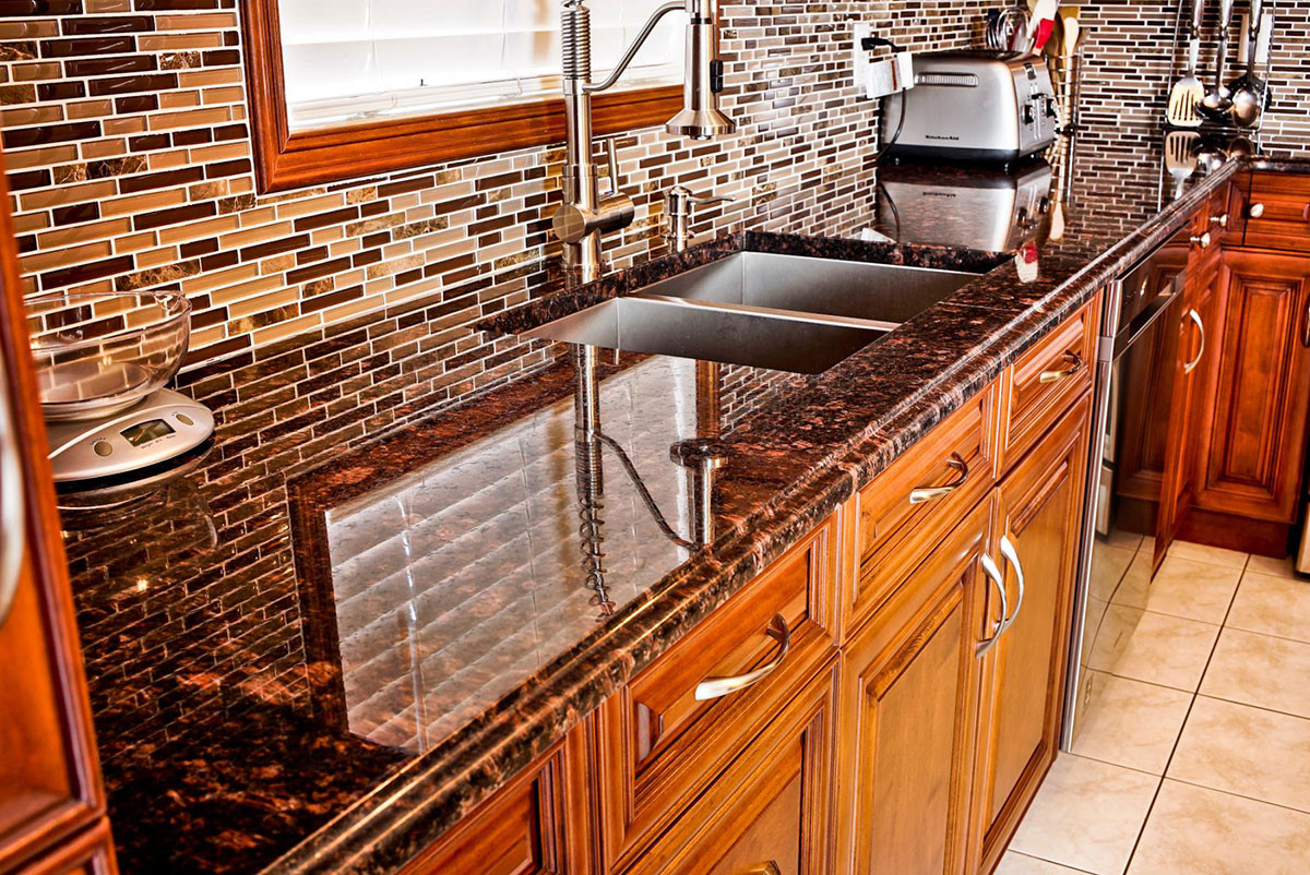 Brown Countertop Kitchen
 Tan Brown Granite Countertops Cost Pros and Cons