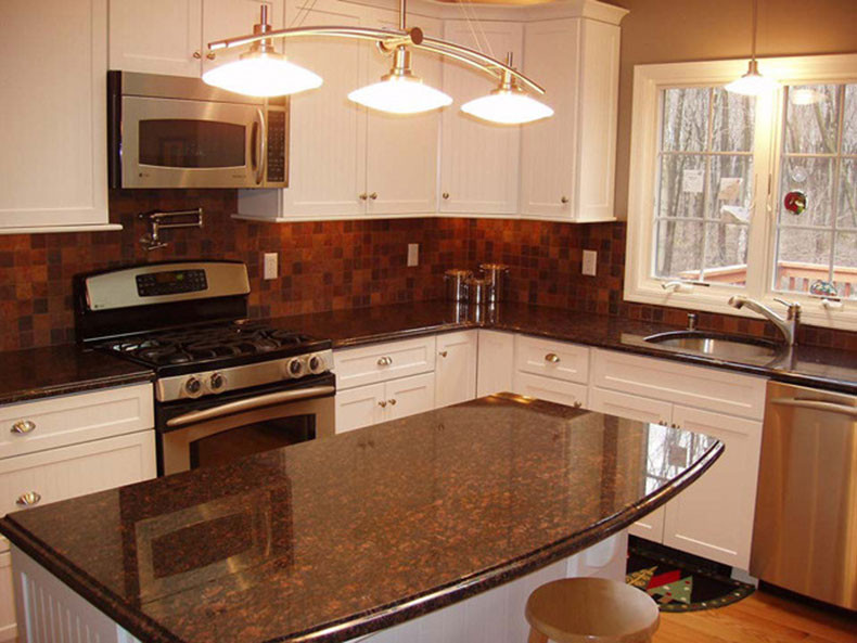 Brown Countertop Kitchen
 Tan Brown Granite Countertops Cost Pros and Cons