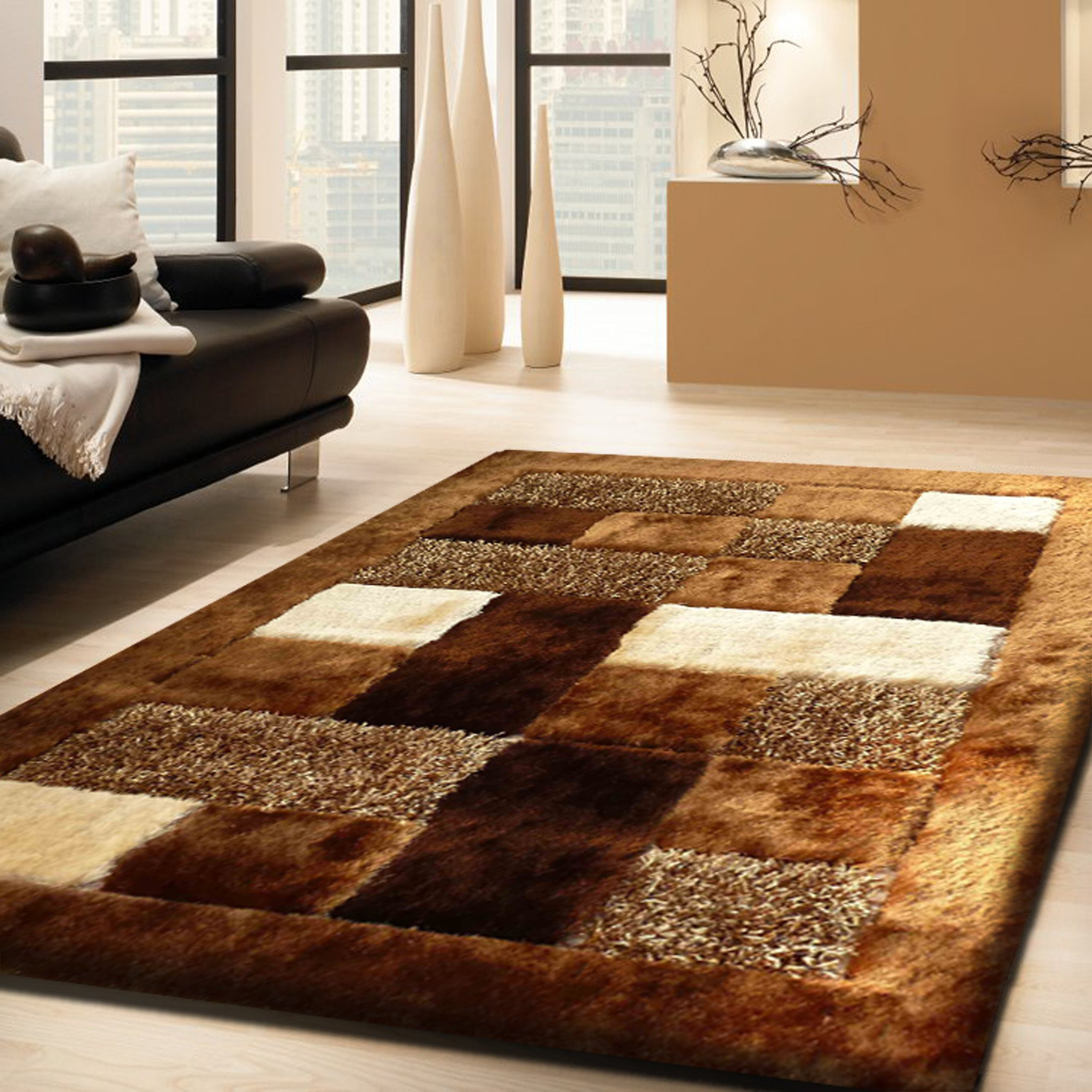 Brown Living Room Rugs
 Brown Shaggy Hand tufted Area Rug By Rug Addiction