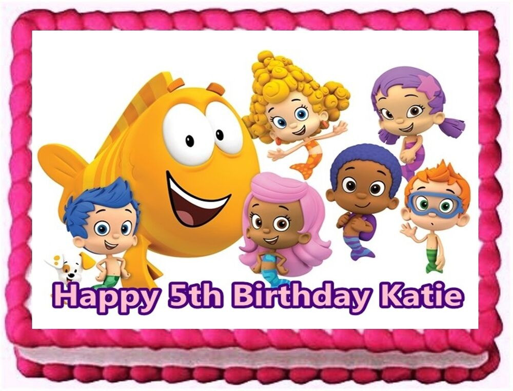 Bubble Guppies Birthday Cake Toppers
 BUBBLE GUPPIES EDIBLE CAKE TOPPER BIRTHDAY DECORATIONS