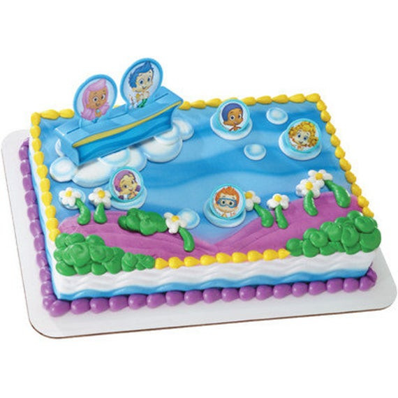 Bubble Guppies Birthday Cake Toppers
 Bubble Guppies Cake Decoration Topper by sweetcreationsparty