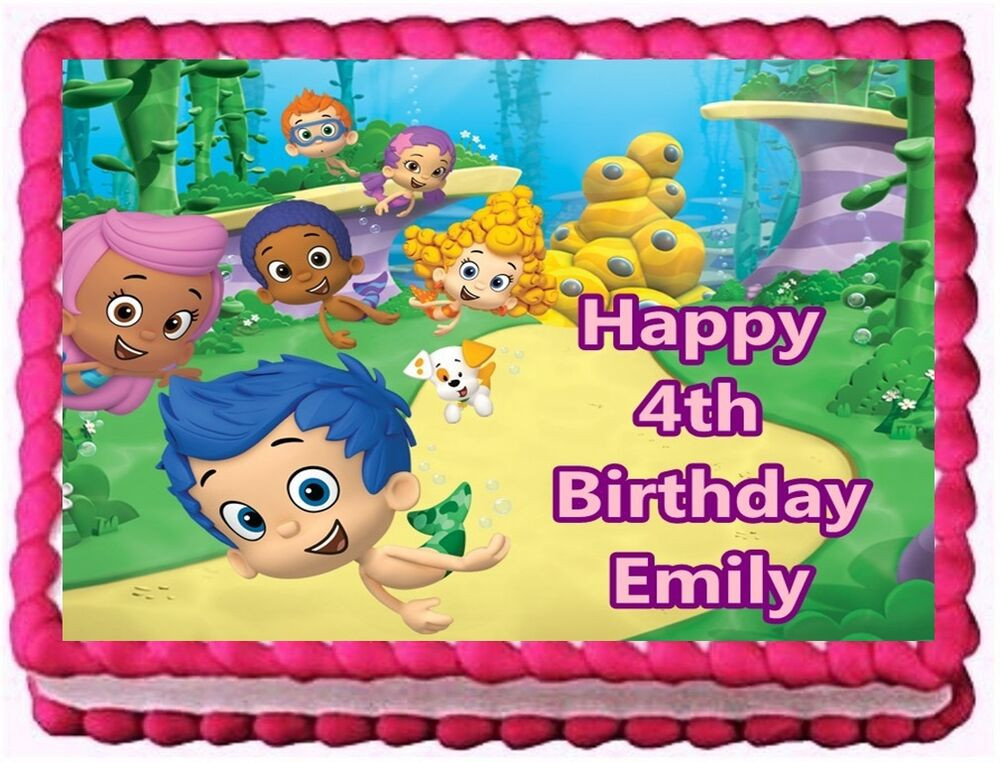 Bubble Guppies Birthday Cake Toppers
 BUBBLE GUPPIES EDIBLE CAKE TOPPER BIRTHDAY DECORATIONS
