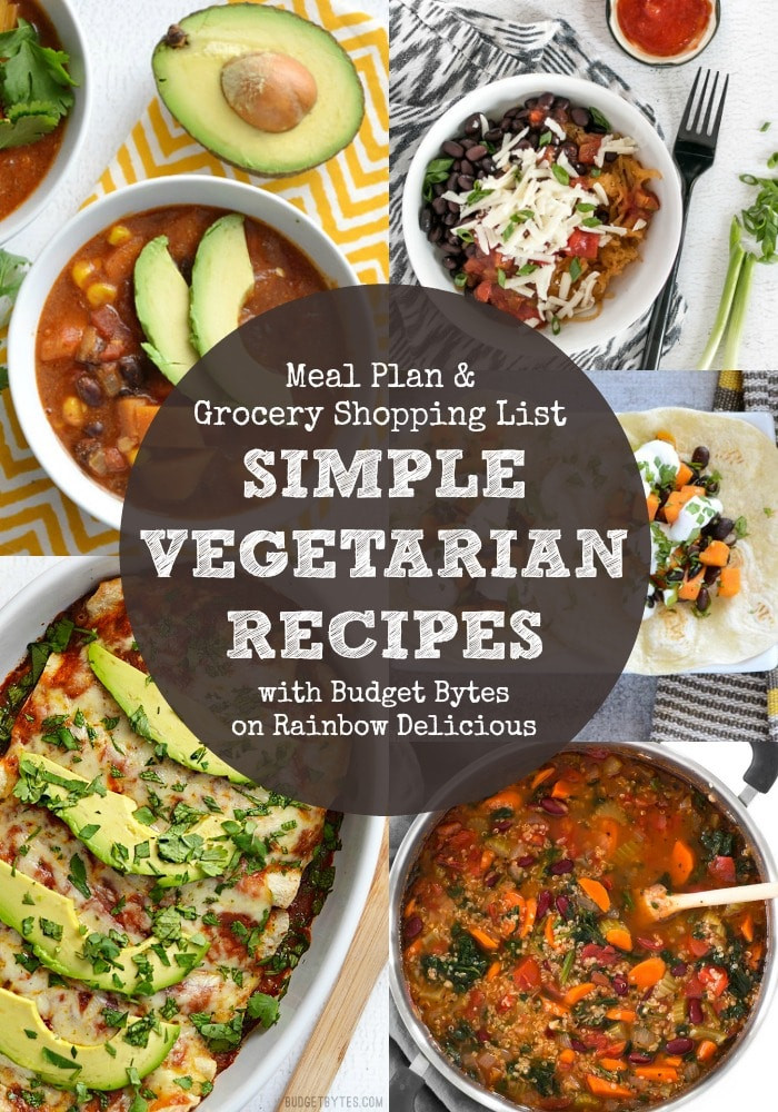Budget Vegetarian Recipes
 Simple Ve arian Recipes Meal Plan with Bud Bytes