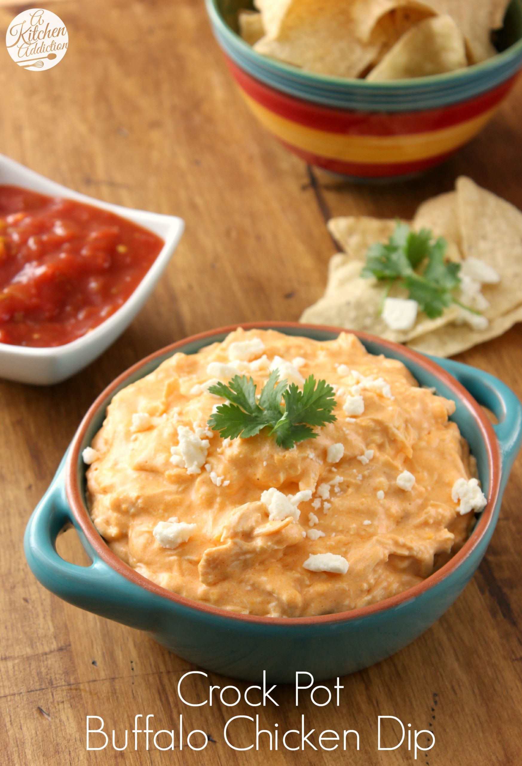 Buffalo Chicken Dip Crock Pot Recipes
 Crock Pot Buffalo Chicken Dip A Kitchen Addiction