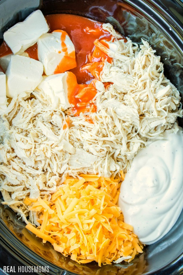 Buffalo Chicken Dip Crock Pot Recipes
 Buffalo Chicken Dip in a Crock Pot ⋆ Real Housemoms