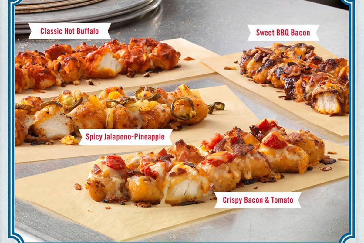 Buffalo Chicken Pizza Dominos
 Domino s Launches Pizza with a Breaded Chicken Crust Eater