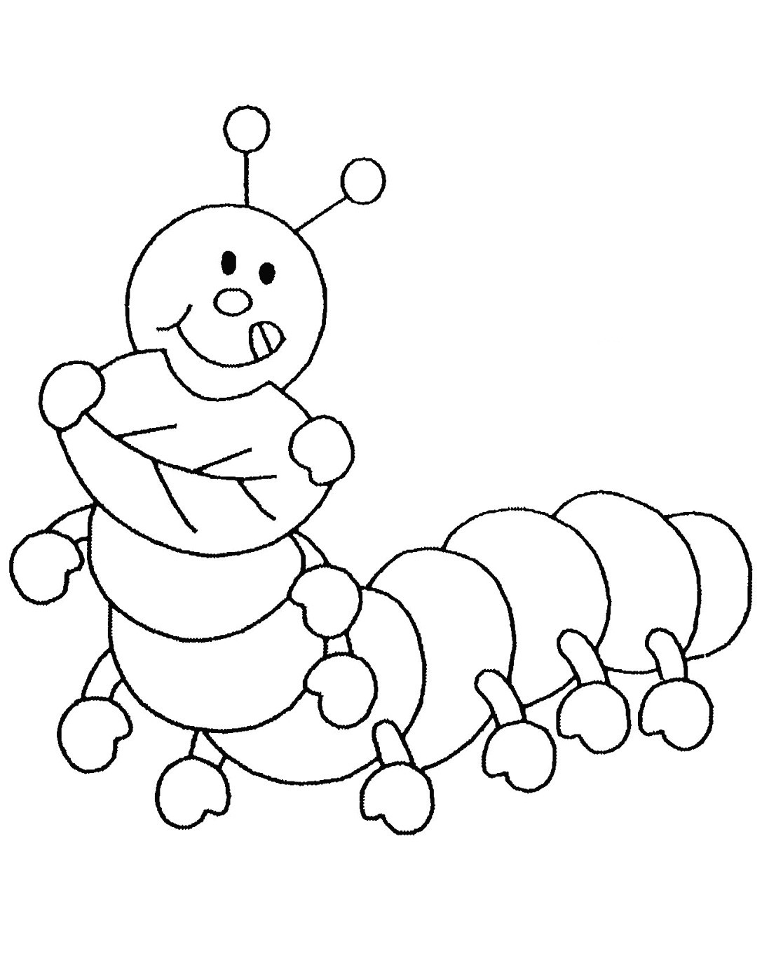 Bug Coloring Pages For Kids
 Caterpillar Insects Coloring pages for kids to print & color