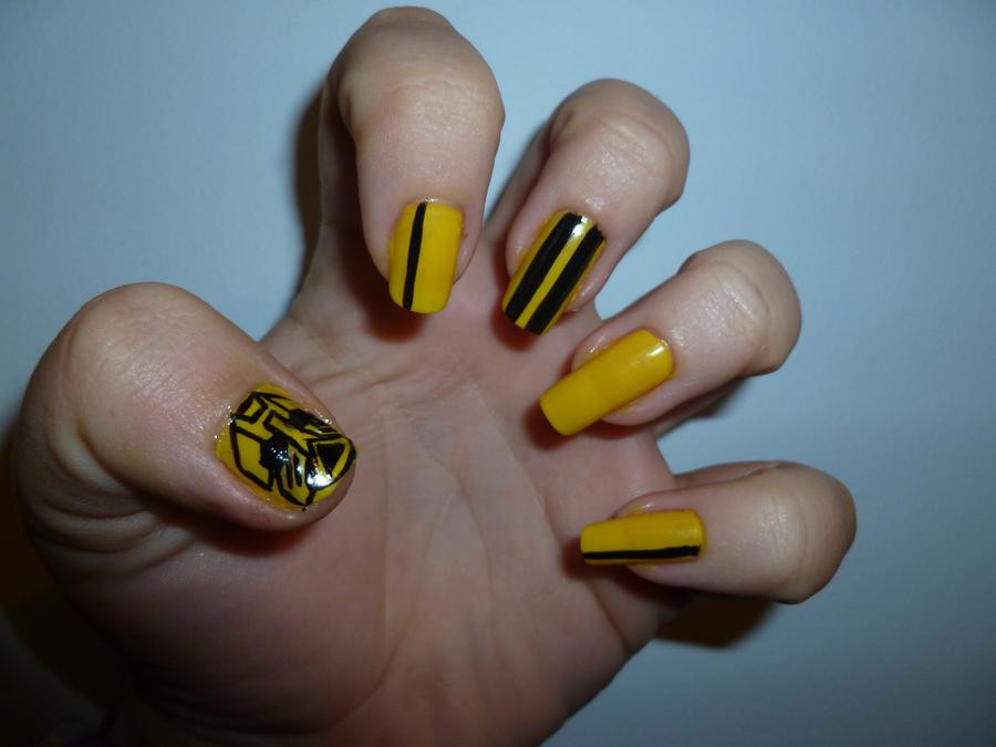 Bumble Bee Nail Art
 TF Bumble Bee Nail Art by kkmaree on DeviantArt