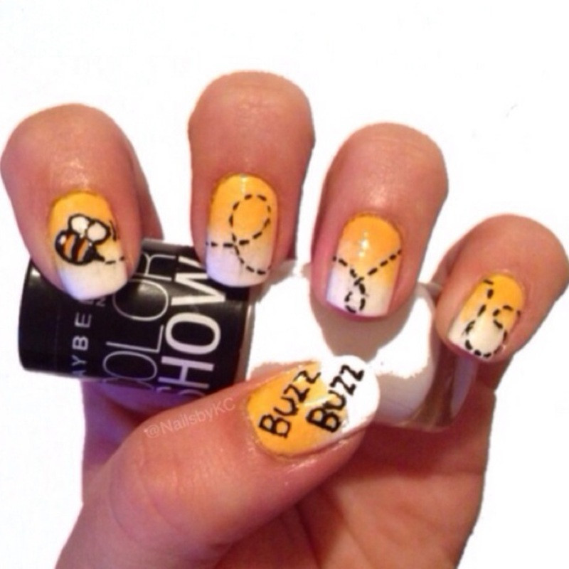 Bumble Bee Nail Art
 Bumble Bee nail art by Nails by KC Nailpolis Museum of