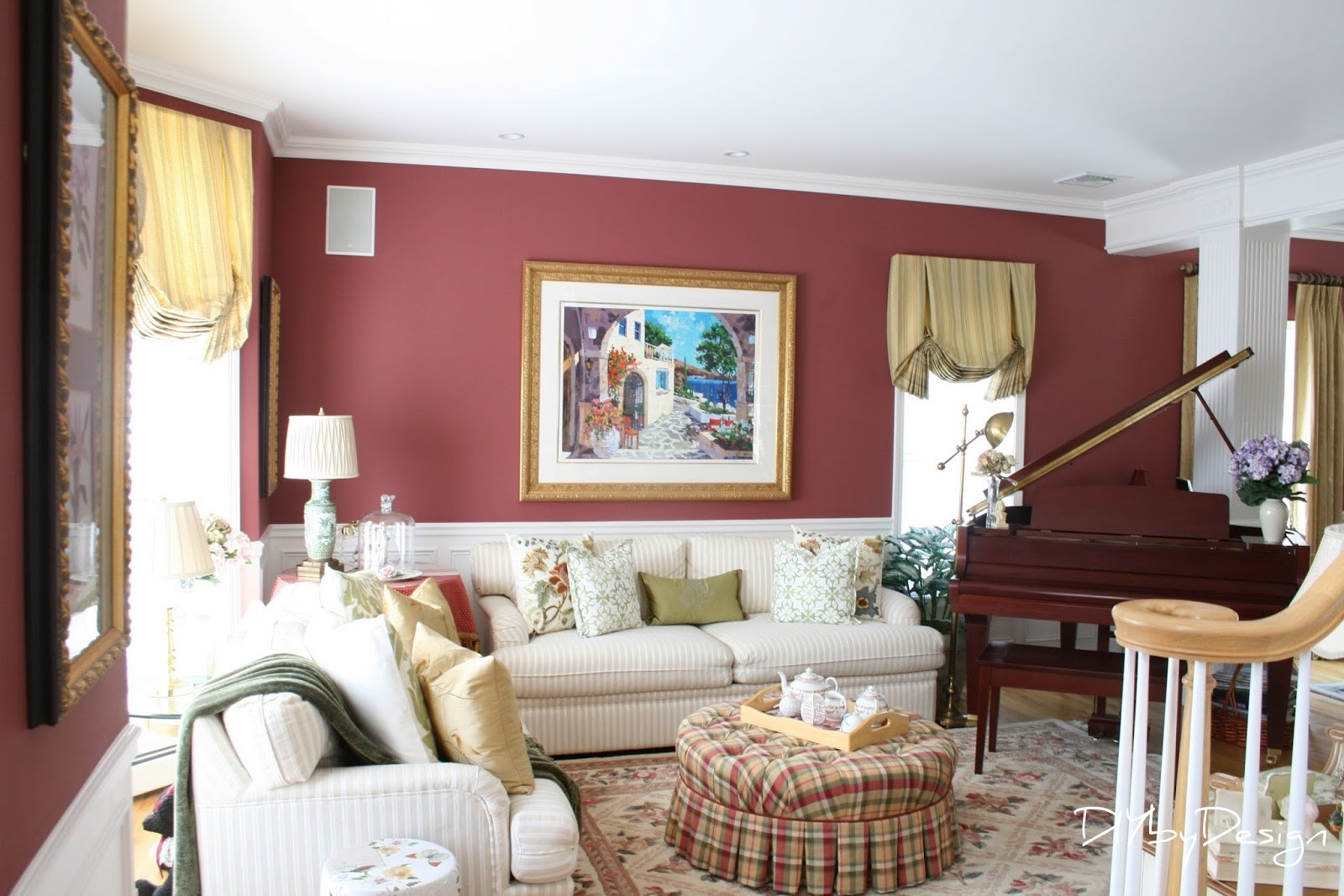 Burgundy Living Room Color Schemes
 DIY by Design Virtual Painting