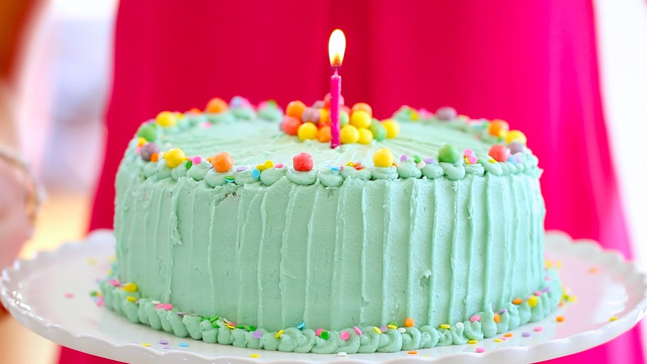 Buttercream Birthday Cakes
 Funfetti BIRTHDAY CAKE with Bubblegum Buttercream Frosting