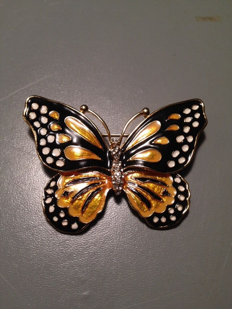 Butterfly Brooches
 Kenneth J Lane Enamel Butterfly Pin Brooch