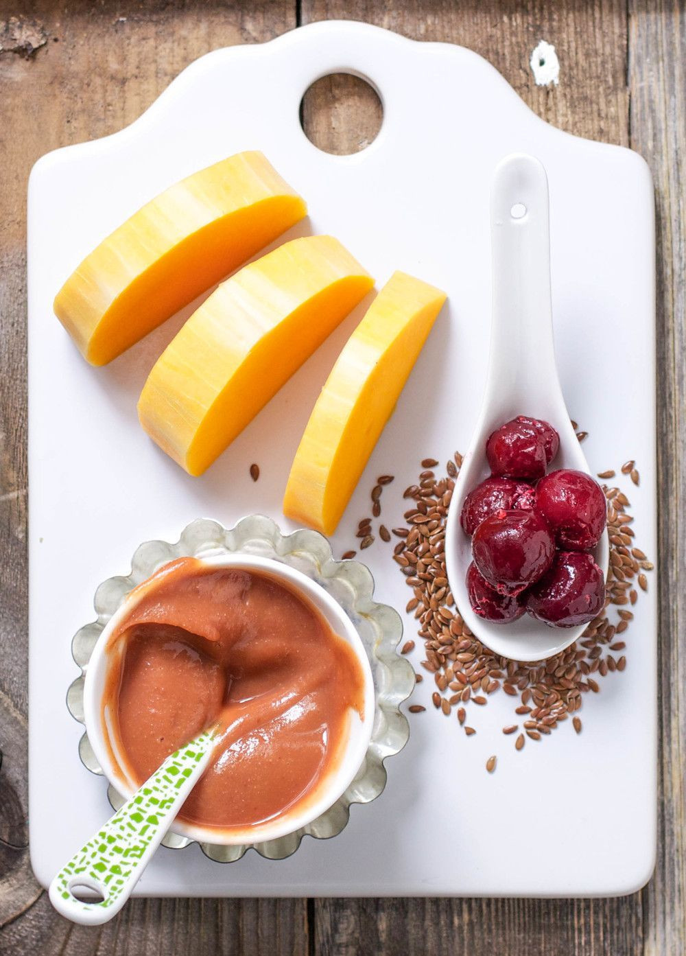 Butternut Squash Baby Food Recipe
 Butternut Squash Cherries and Flax Seeds Baby Puree
