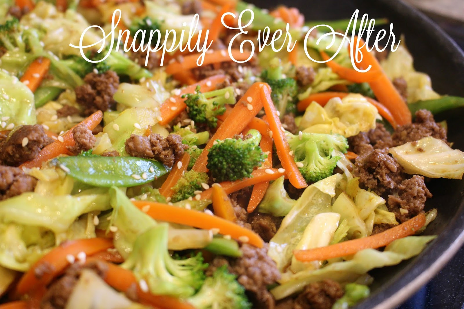 Cabbage Stir Fry
 Snappily Ever After Beef and Cabbage Stir Fry