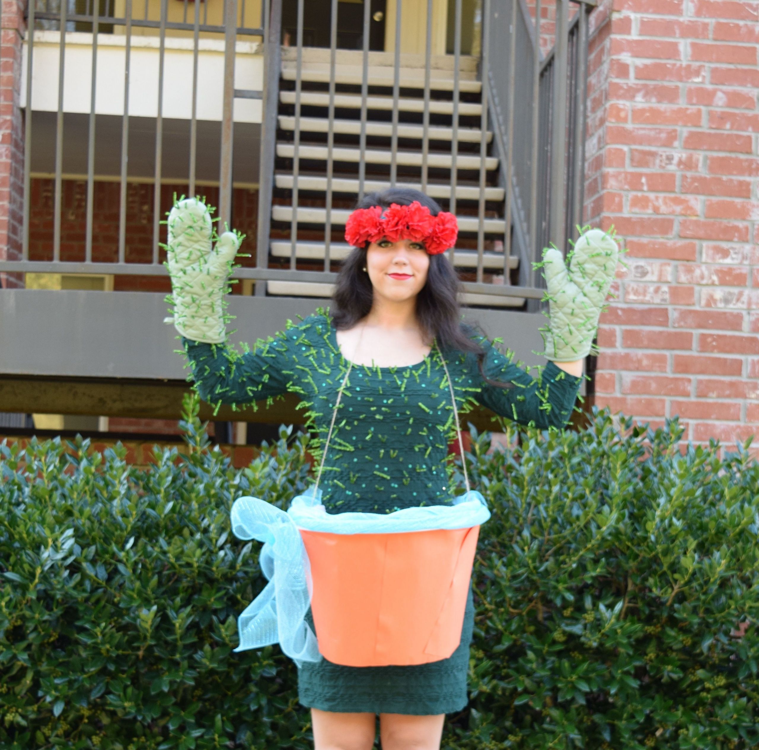 Cactus Costume DIY
 Cactus DIY Halloween Costume homemade Pinterest