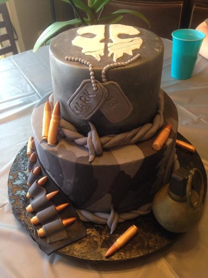 Call Of Duty Birthday Cake
 33 best CALL OF DUTY Fondant Cake images on Pinterest