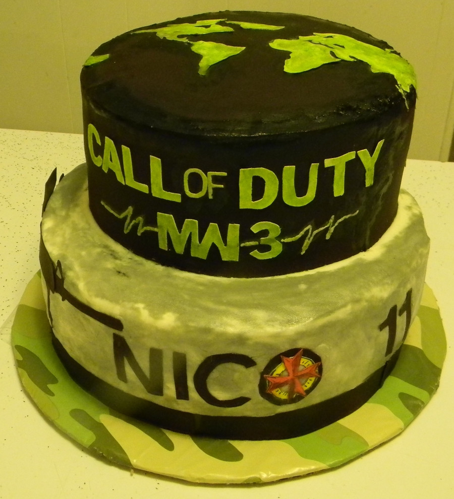Call Of Duty Cake Recipe
 Call Duty Mw3 CakeCentral