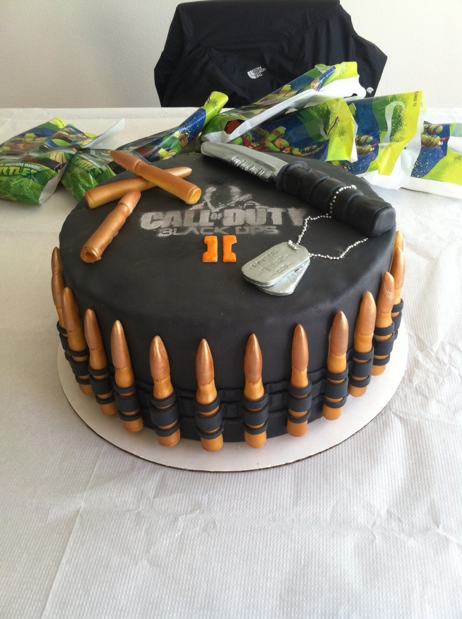 Call Of Duty Cake Recipe
 Call Duty Black Ops 2 Birthday Cake CakeCentral