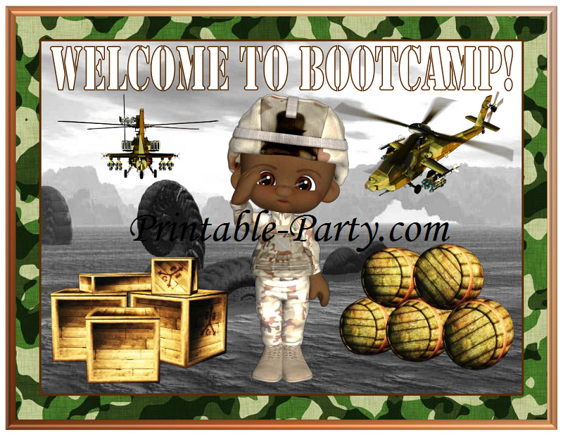 Camo Birthday Party Supplies
 Printable Camouflage Party Supplies