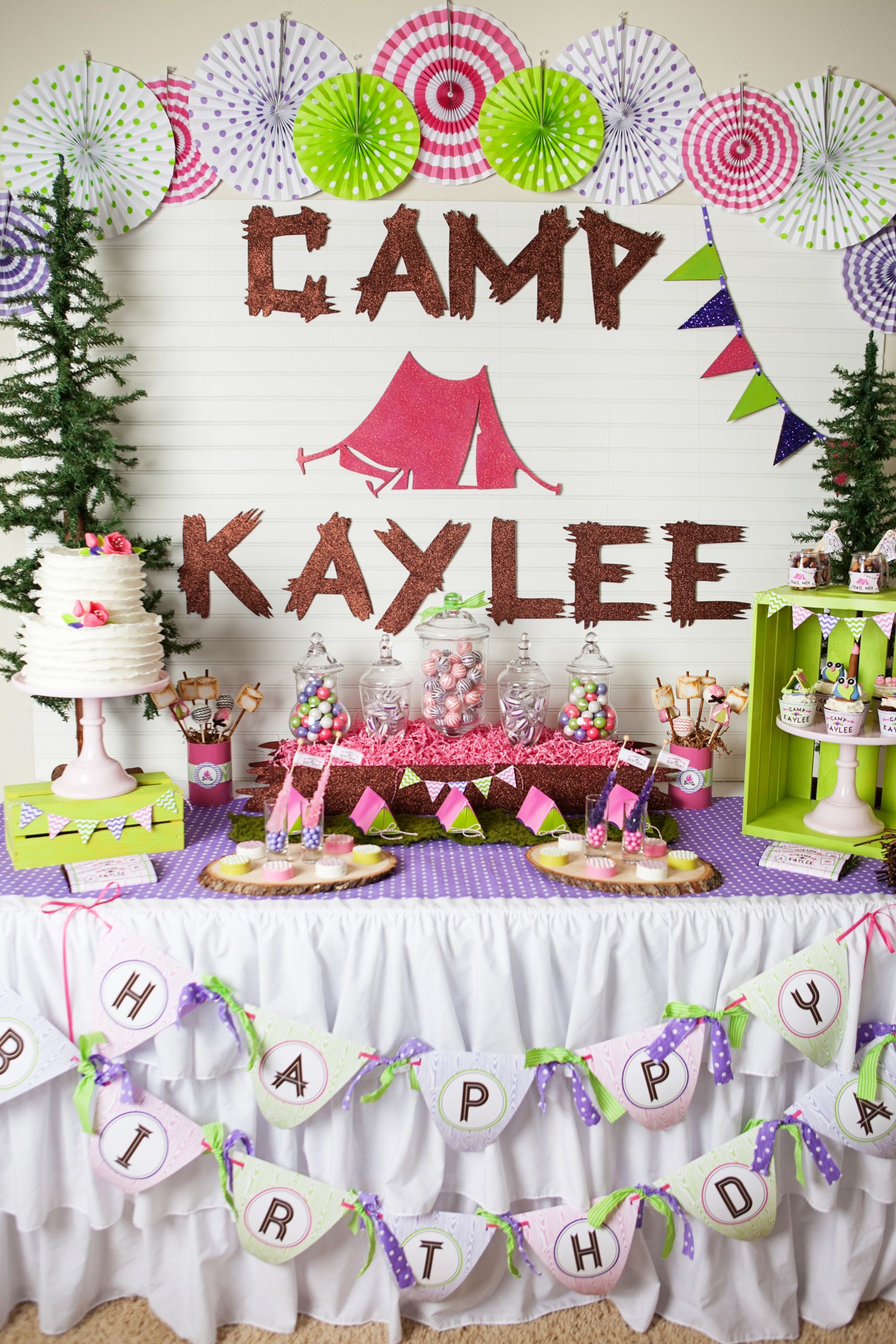 Camping Birthday Party Supplies
 The Carver Crew Glam Camping Birthday Party Glamping