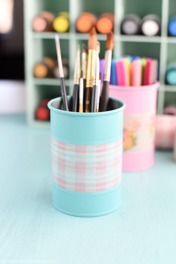 Can Organizer DIY
 DIY Tin Can Organizers A Pumpkin And A Princess