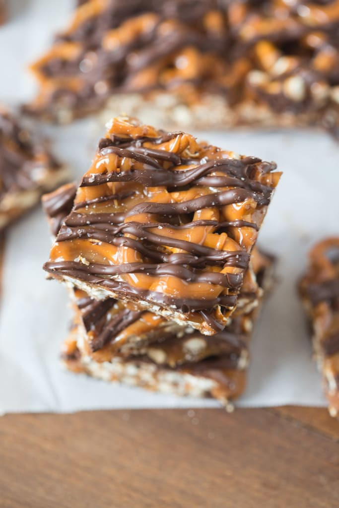 Candy Bar With Pretzels
 Salted Chocolate Caramel and Pretzel Bars Tastes Better