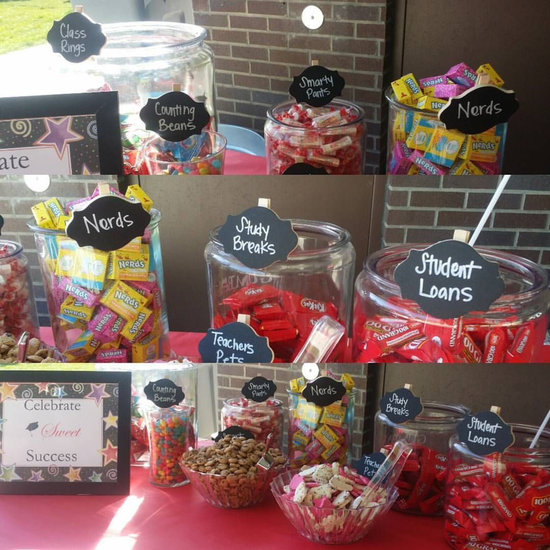 Candy Buffet Ideas For Graduation Party
 Pin by Tamara Campbell on Graduation