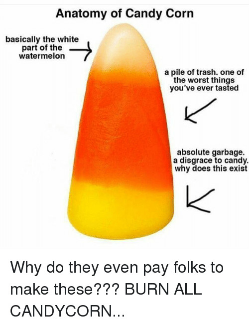 Candy Corn Meme
 Anatomy of Candy Corn Basically the White Part of the