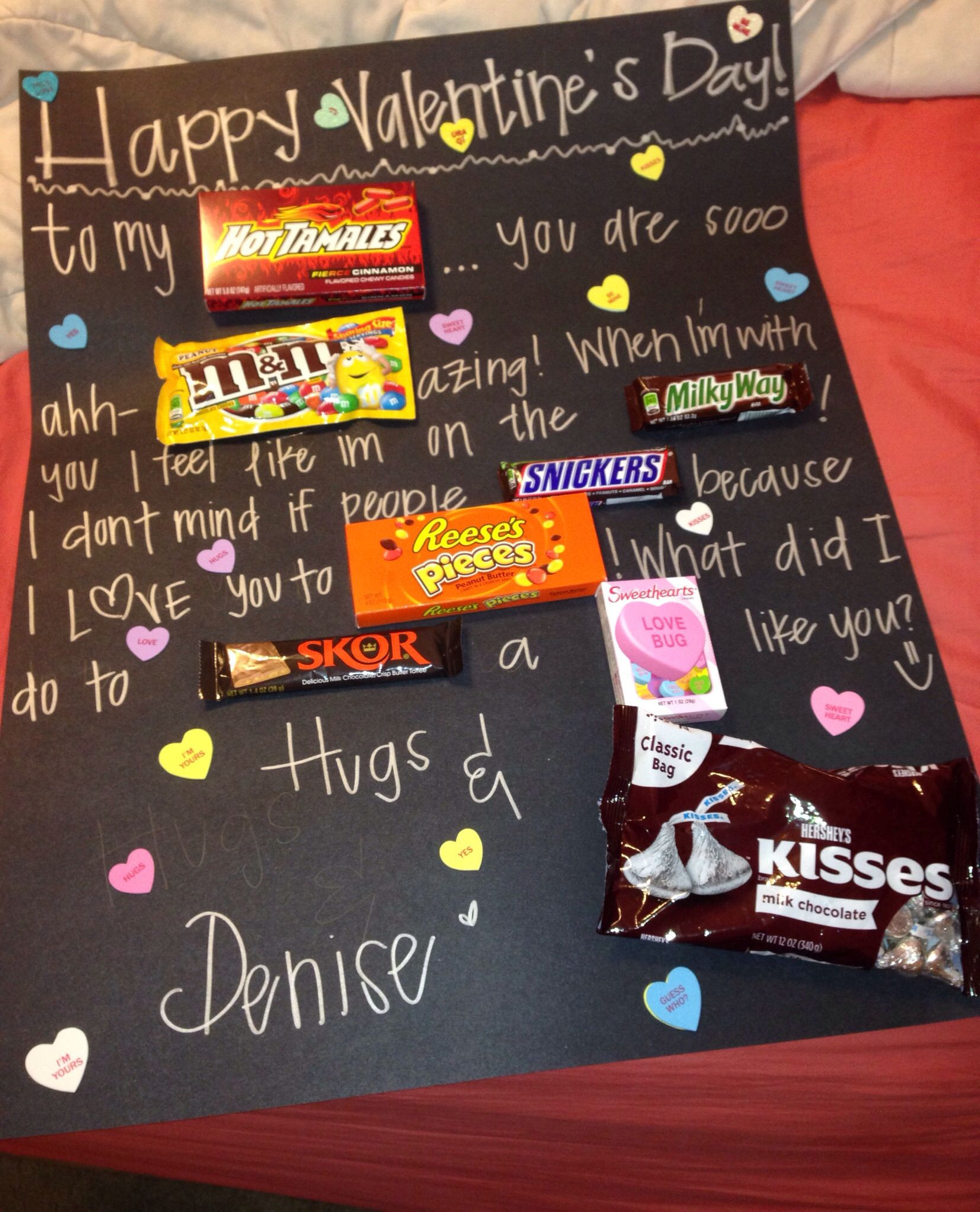 Candy Gift Ideas For Boyfriend
 Candy bar poster for boyfriend