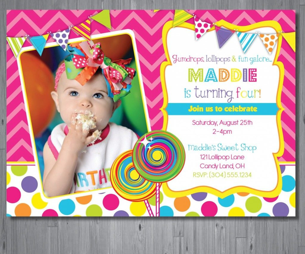 Candyland Birthday Party Invitations
 candyland birthday invitations printable