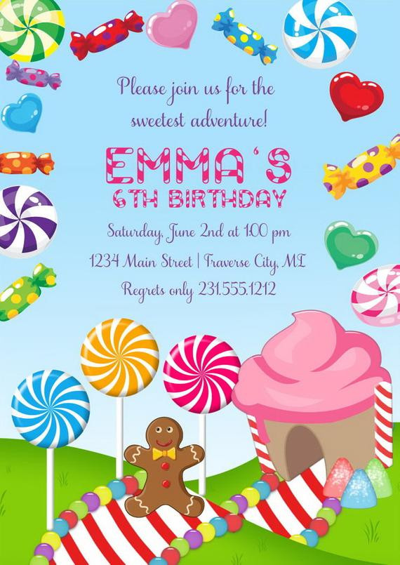 Candyland Birthday Party Invitations
 Candy Land Invitation Candy Land Invite