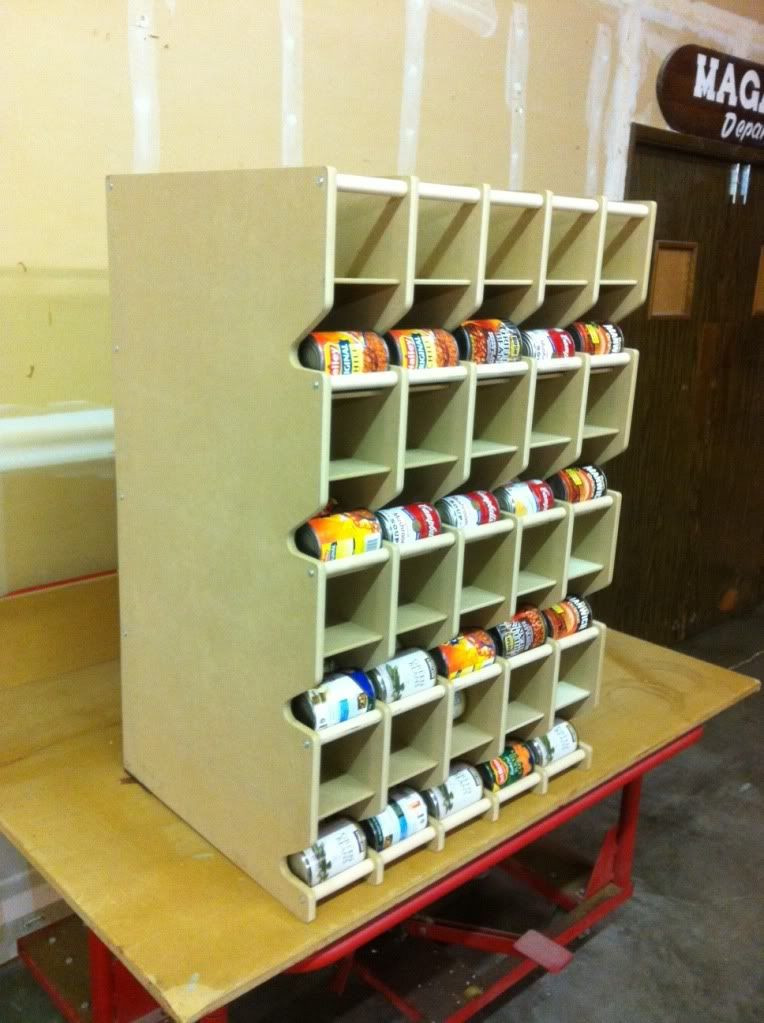 Canned Food Organizer DIY
 Canned food rotaion racks