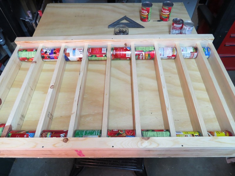 Canned Food Organizer DIY
 DIY Rotating Canned Food System – The Owner Builder Network