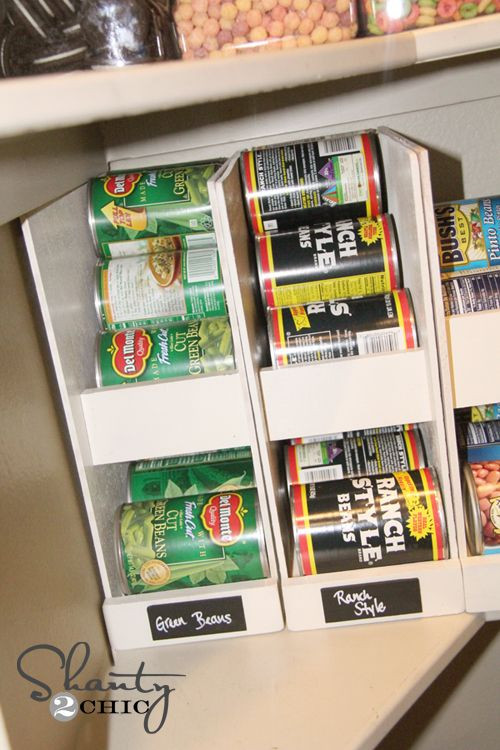 Canned Food Organizer DIY
 Pantry Ideas DIY Canned Food Storage