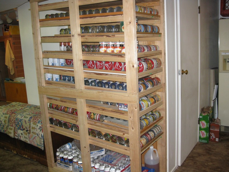Canned Food Organizer DIY
 DIY Canned Food Shelf