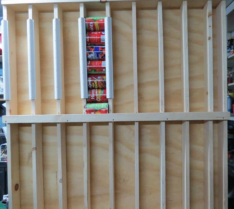 Canned Food Organizer DIY
 DIY Rotating Canned Food System – The Owner Builder Network