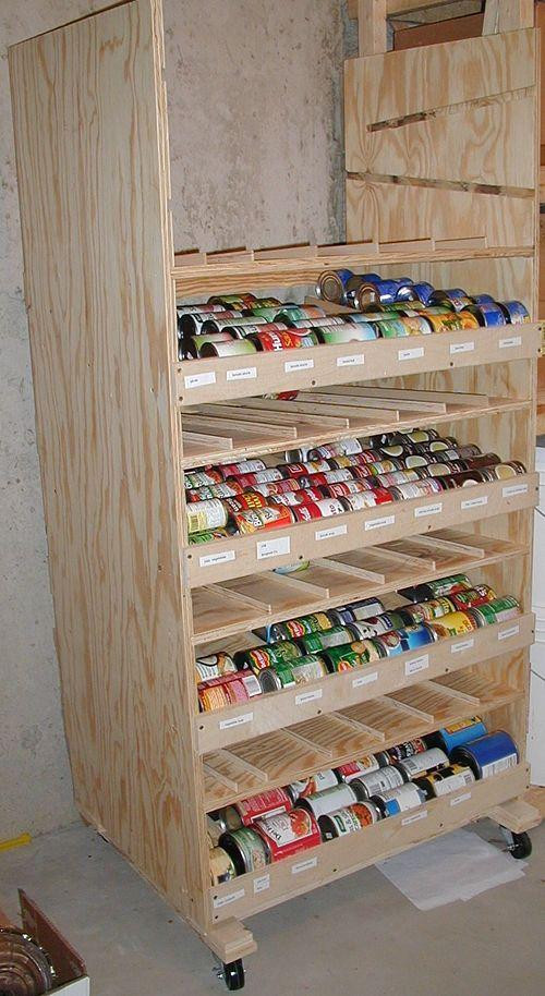 Canned Food Organizer DIY
 My Family Survival Plan How To Make Your Own Pantry