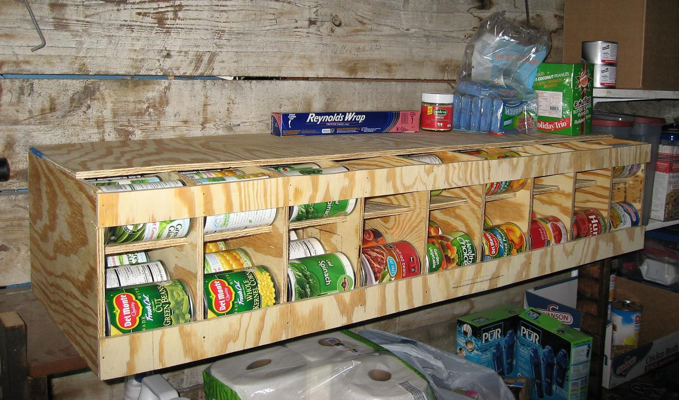Canned Food Organizer DIY
 81 Can FIFO Bulk Can Dispenser Organizer