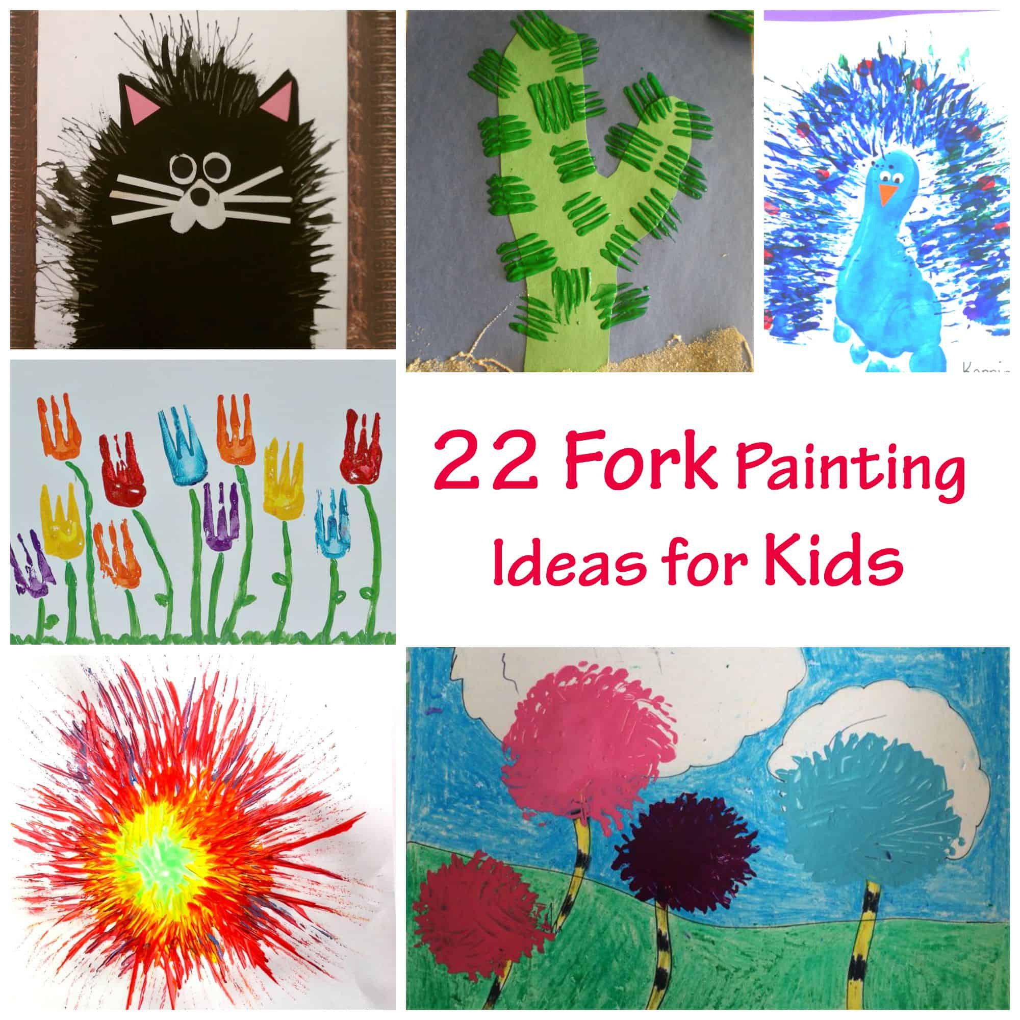 Canvas Paintings Ideas For Kids
 22 Fork Painting Ideas for Kids PELITABANGSA CA