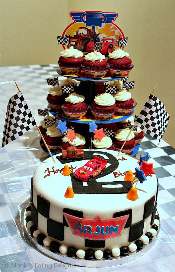 Car Birthday Cake
 Manju s Eating Delights Cars themed Birthday Cake and