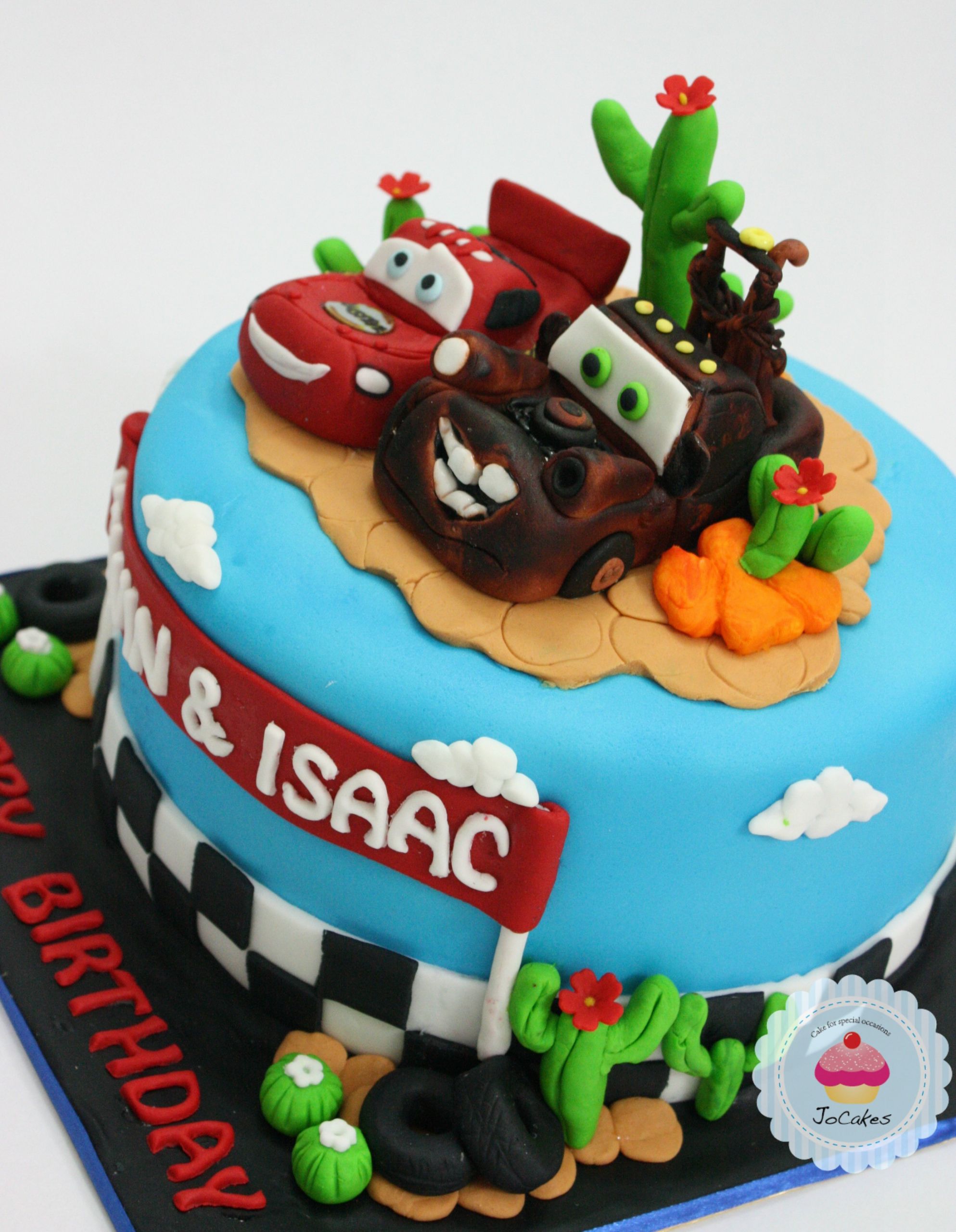 Car Birthday Cake
 Cars Cake for father and sons’s birthday