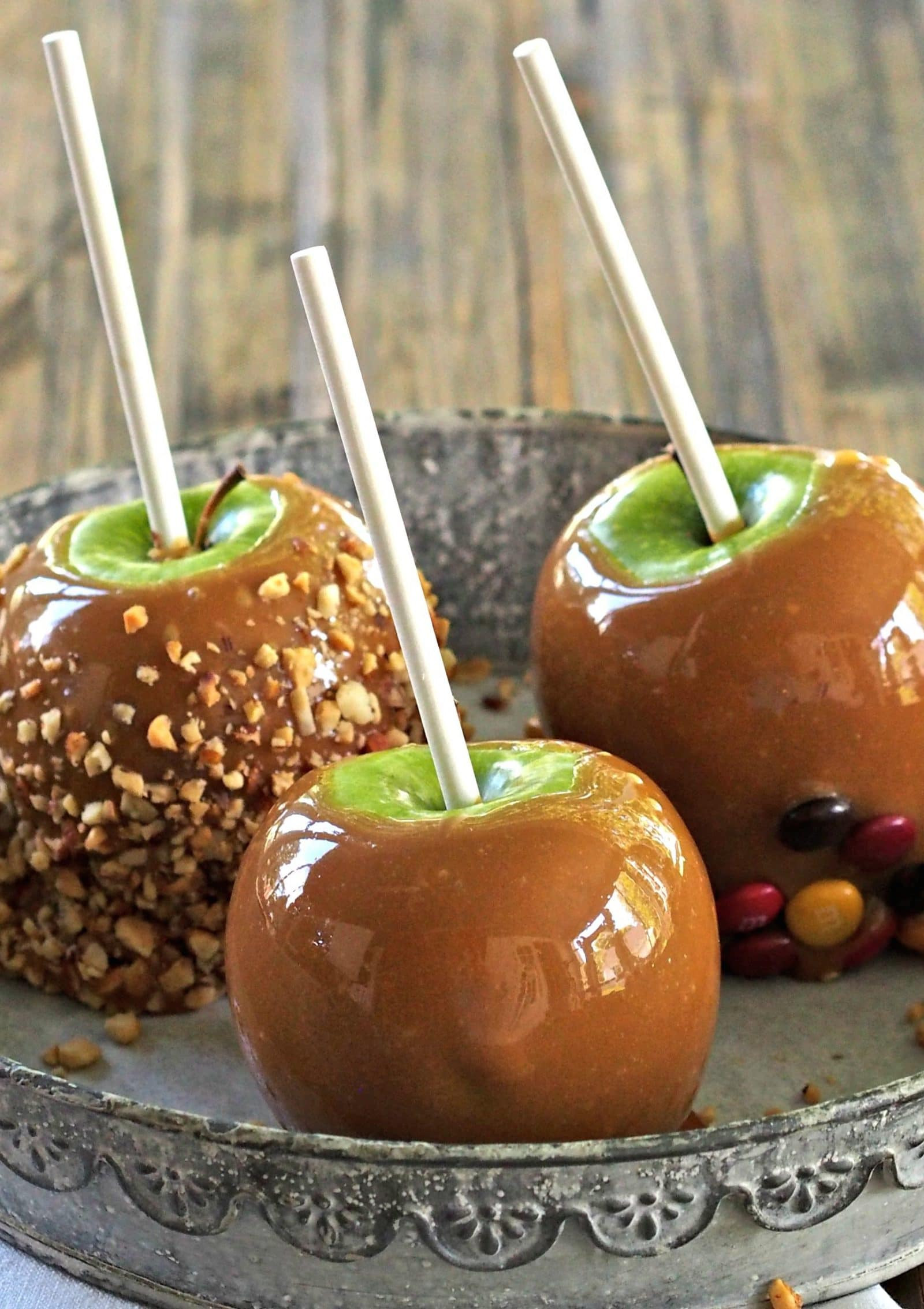Caramel Candy Apples
 Classic Caramel Apples Simply Sated