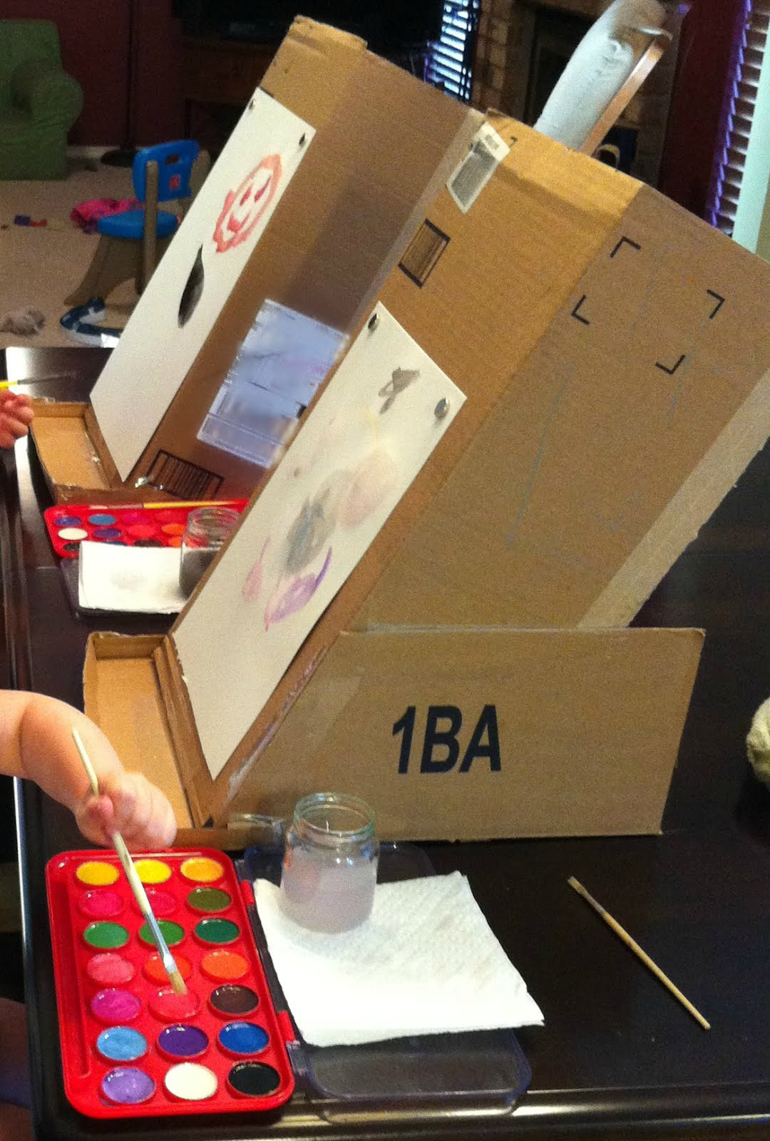 Cardboard Box DIY
 Testy yet trying DIY Tabletop Easels from a Cardboard Box